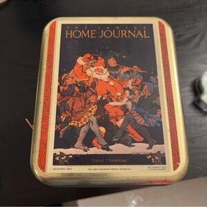 Vintage The Ladies Home Journal Christmas Collectible Dec 1920 Advertising Tin